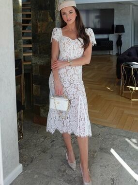 Sierra Darien SHORT SLEEVED LACE DRESS WITH DELICATE size XS